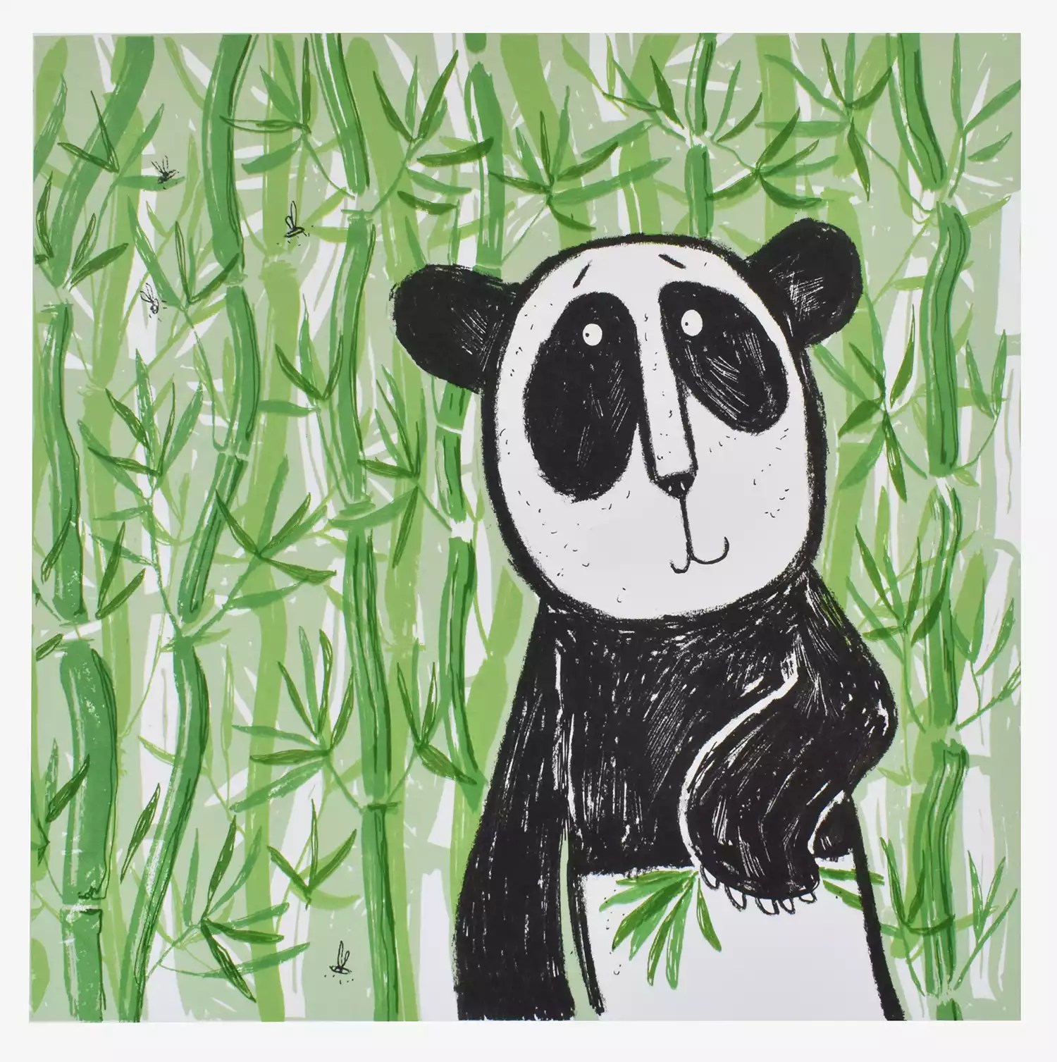 Panda Art Screen Print Lucy Gell Fun Animal Art