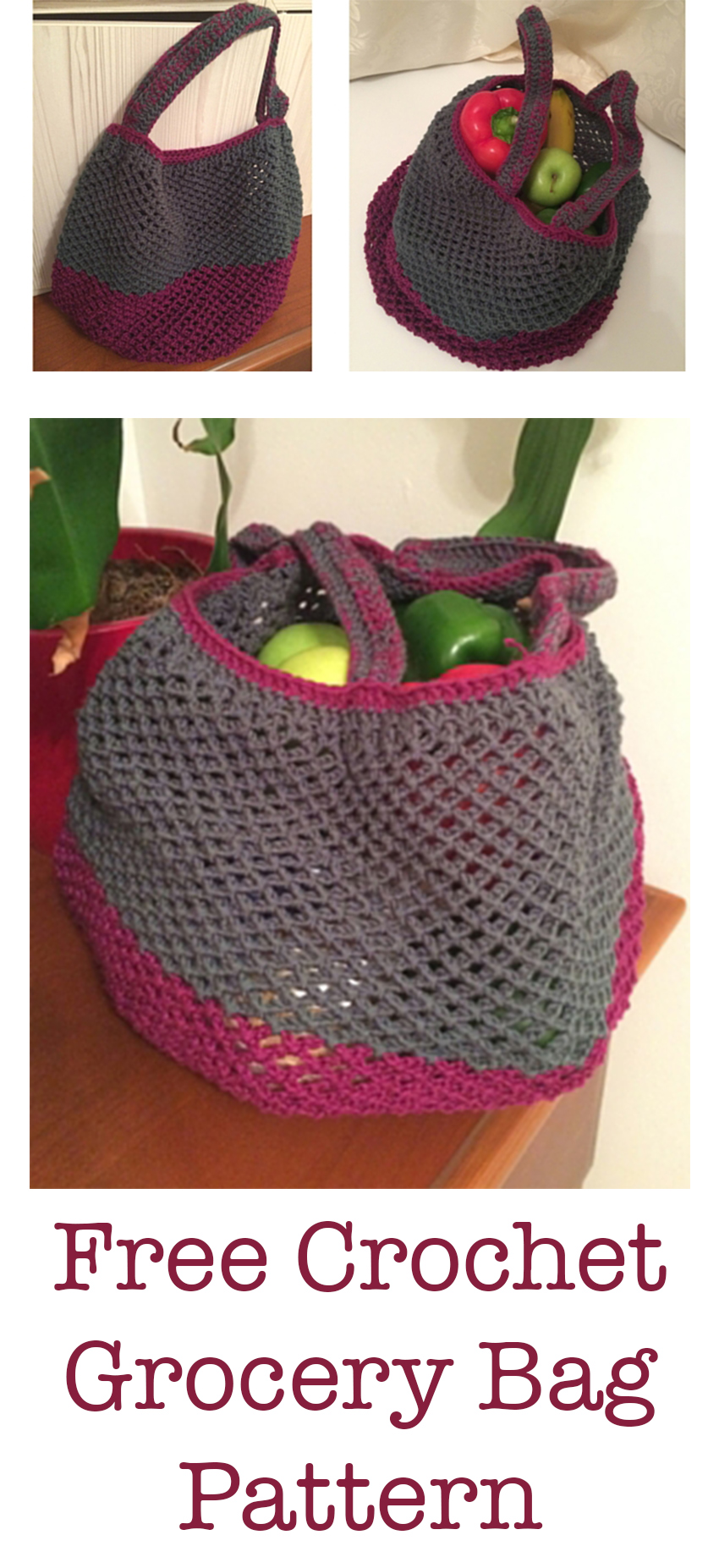 Crochet Grocery Bag Lucy Kate Crochet