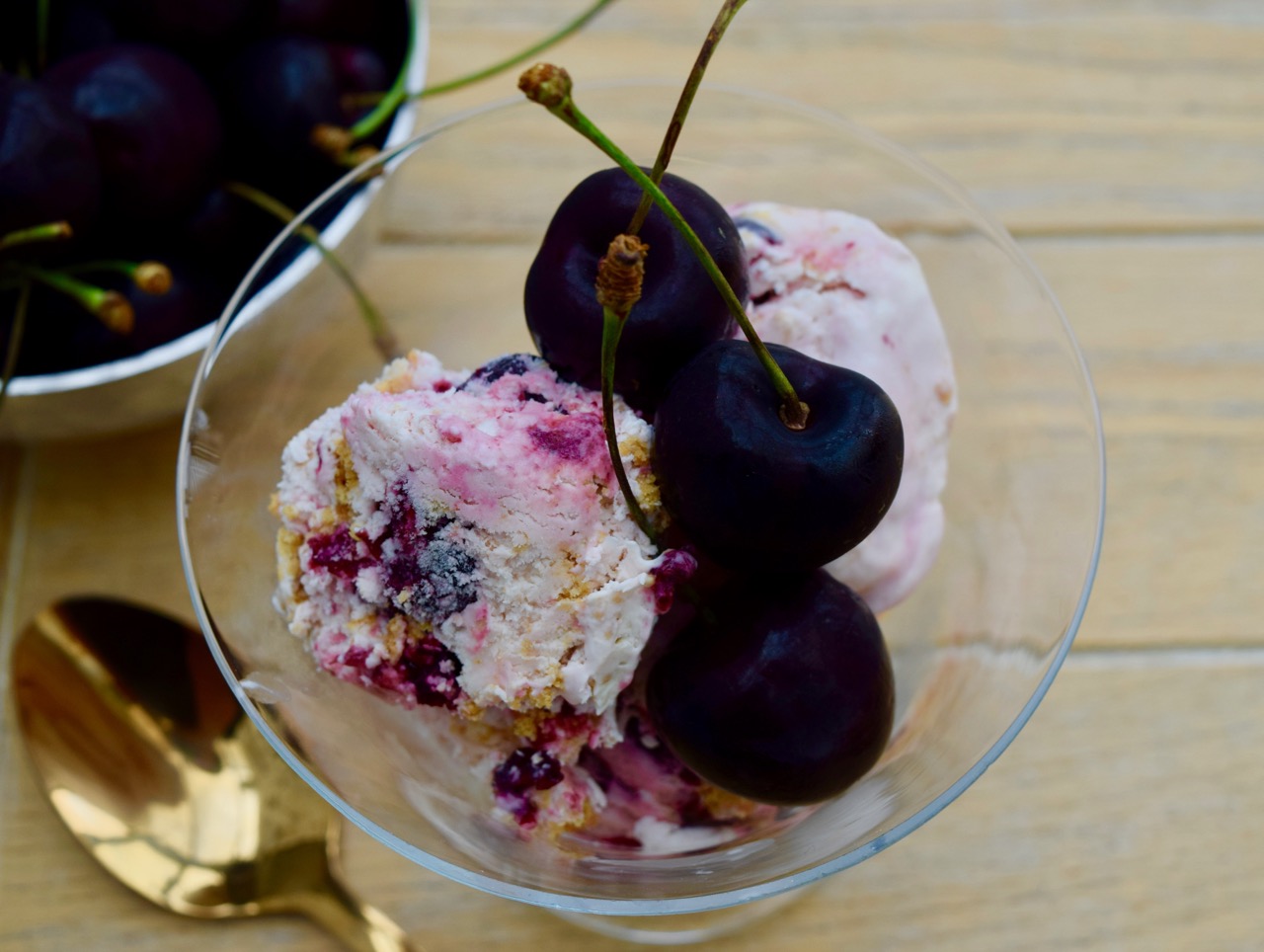 No Churn Summer Cherry Ice Cream Lucy Loves