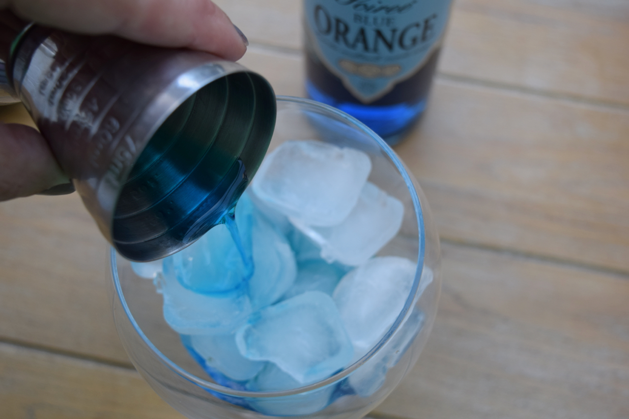 A Birthday Electric Smurf Cocktail recipe from Lucy Loves Food Blog