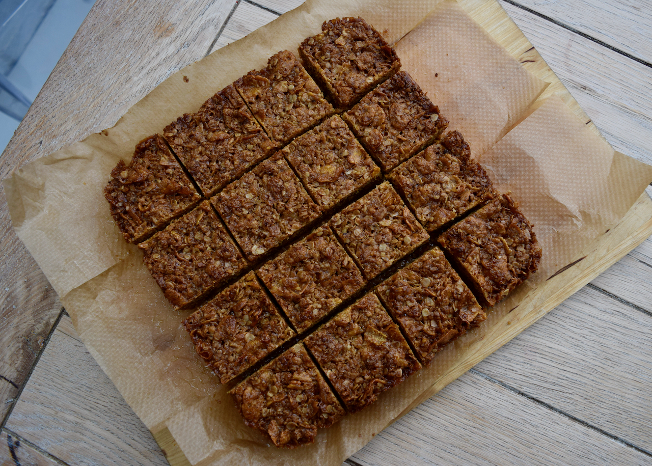 Crunchy Nut Cornflake Flapjack recipe from Lucy Loves Food Blog