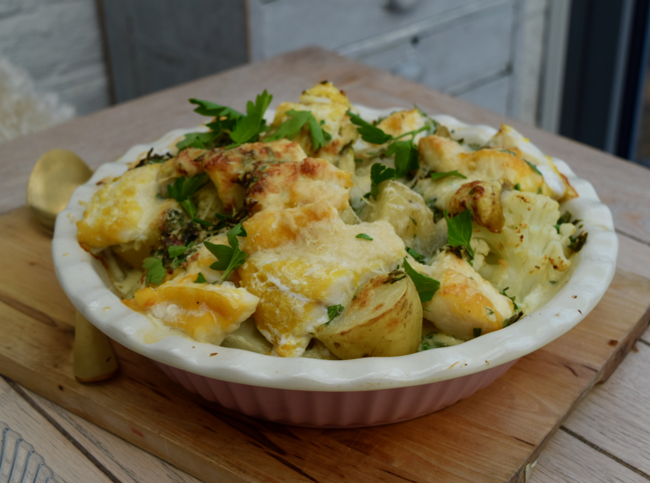 Smoked Haddock Cauliflower and Parmesan Gratin by Lucy Loves