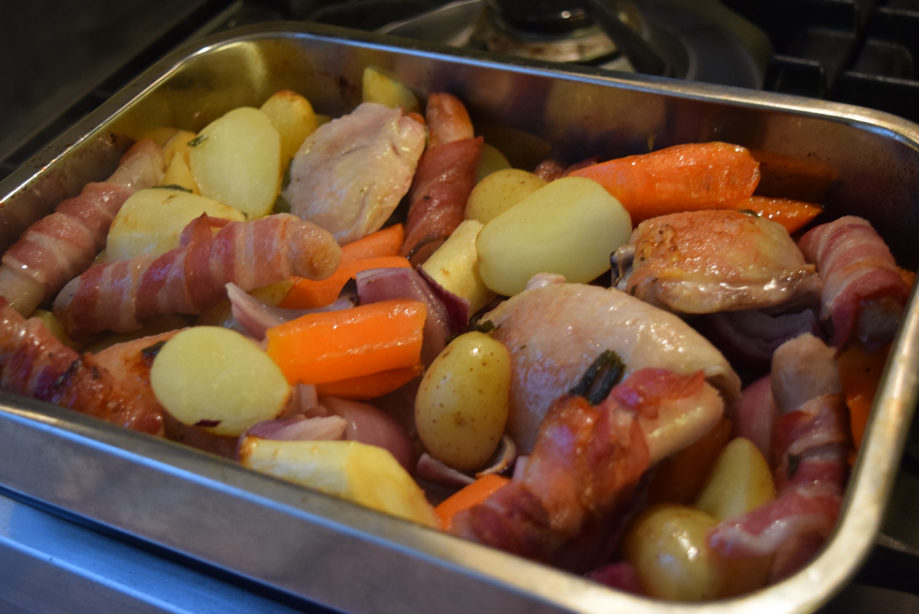 Sunday Roast Tray Bake from Lucy Loves