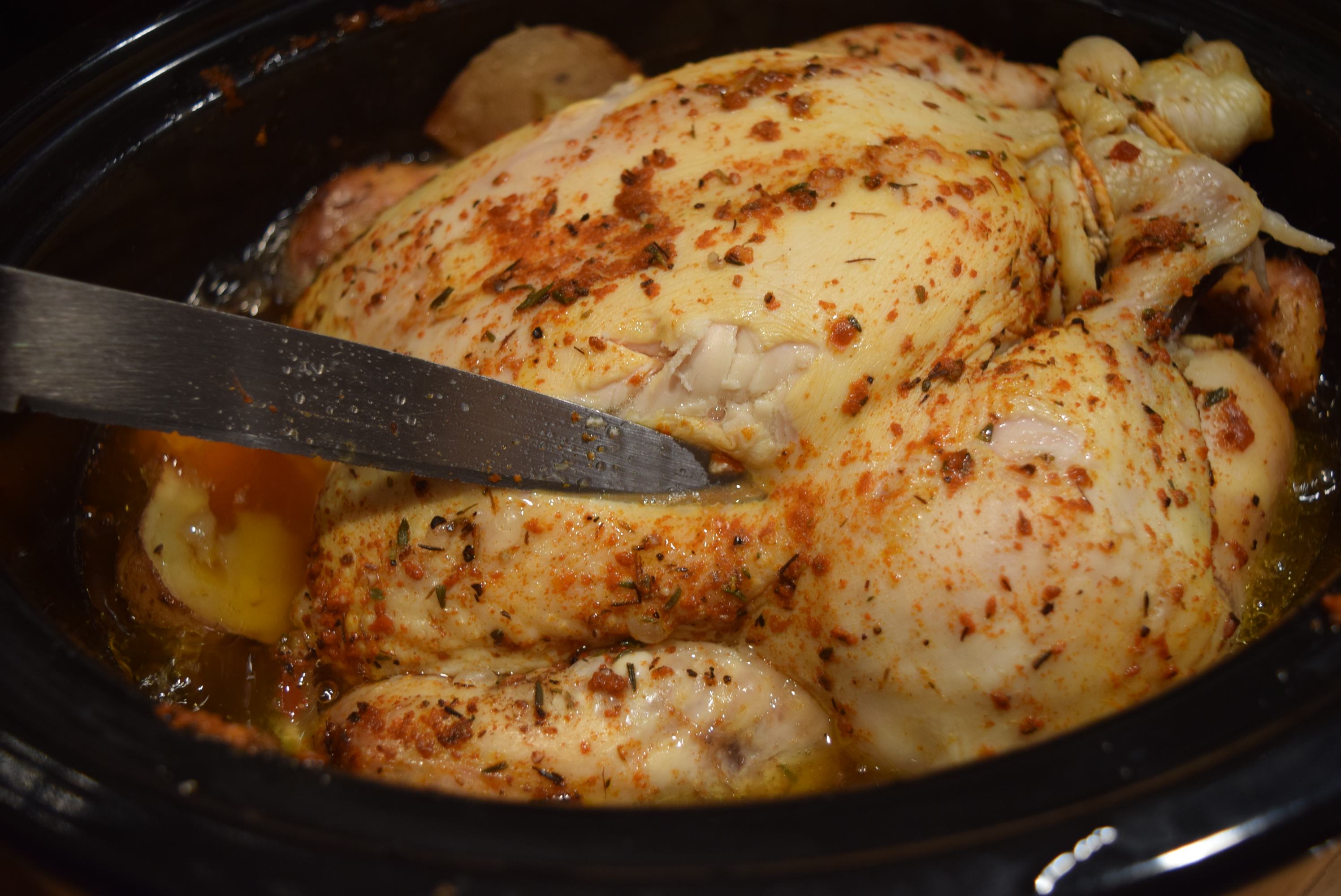 Slow Cooker Roasted Chicken from Lucy Loves