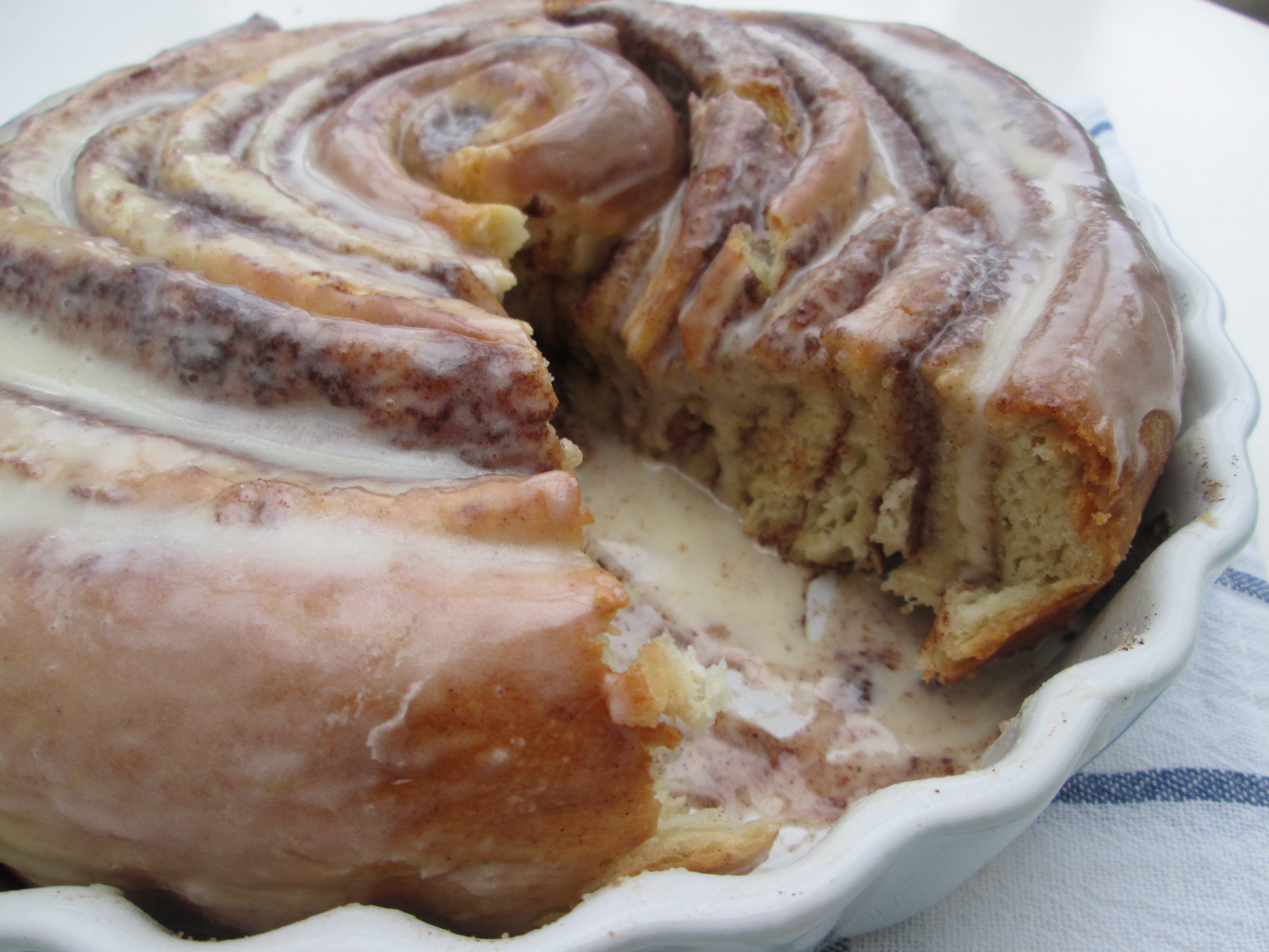 Giant Cinnamon Roll Recipe from the Lucy Loves food blog