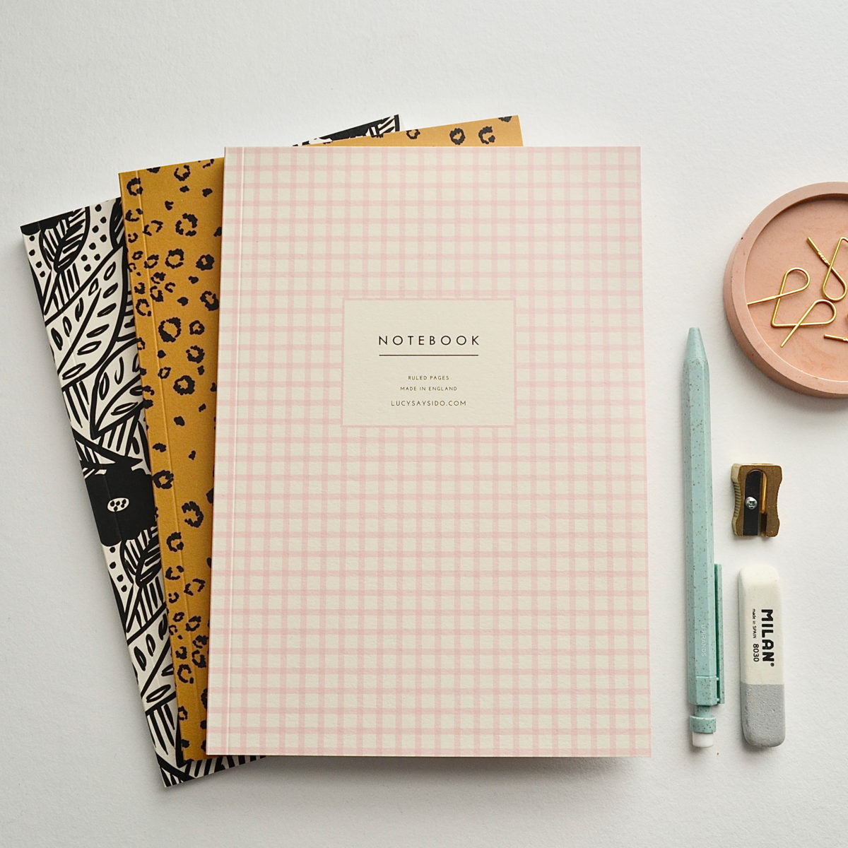 Set of 3 A5 Lined Notebooks Choice of Covers Lucy Says I Do