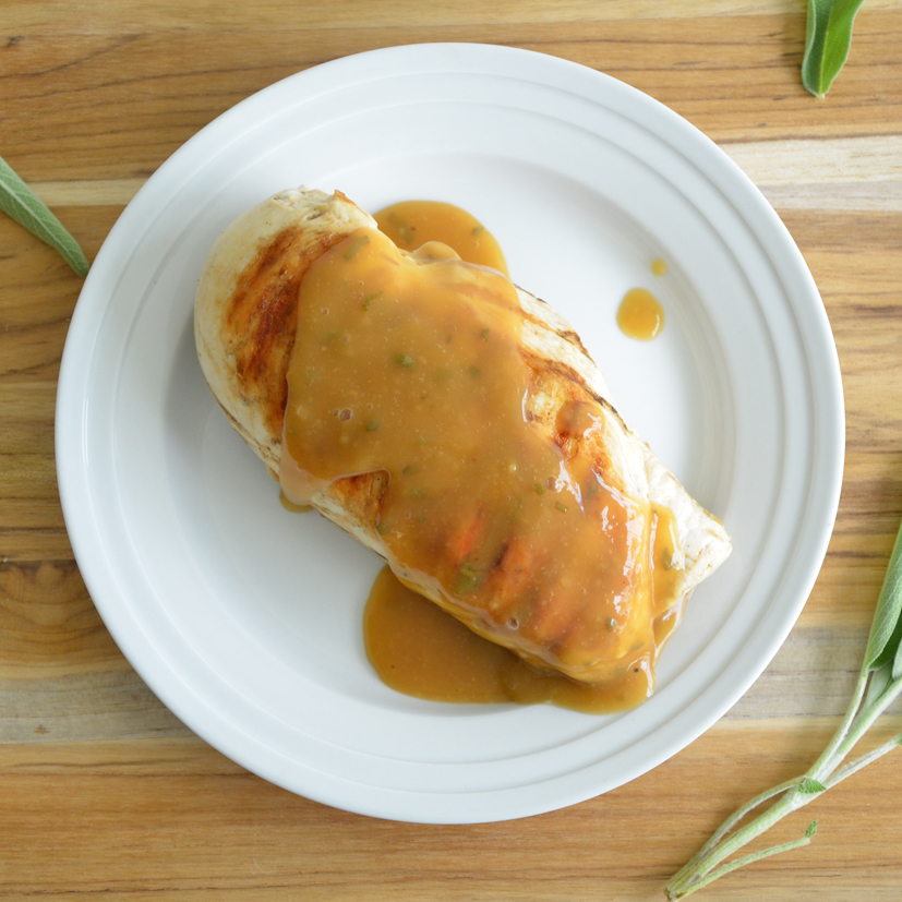Apple cider sage gravy with LUDA chicken gravy recipe