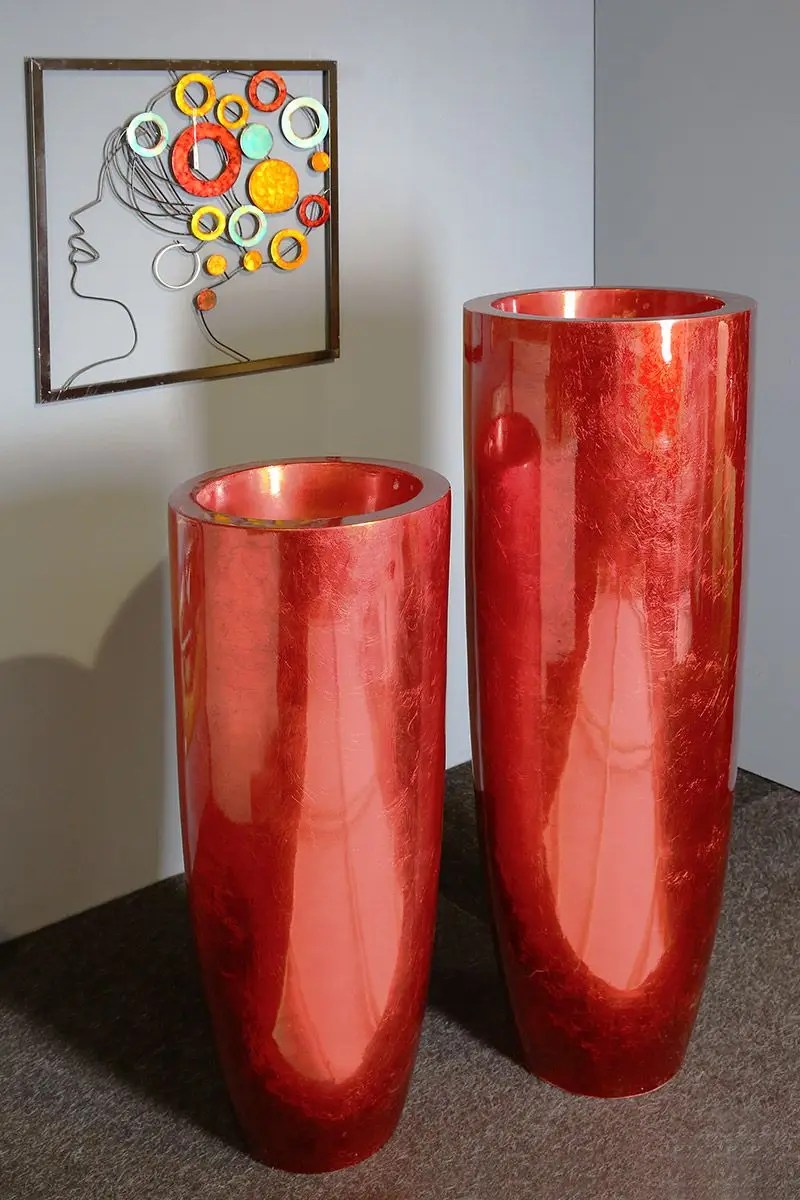 Bodenvase KONUS Casablanca rot 93 115 cm. Hier bei Lüster & Laster.