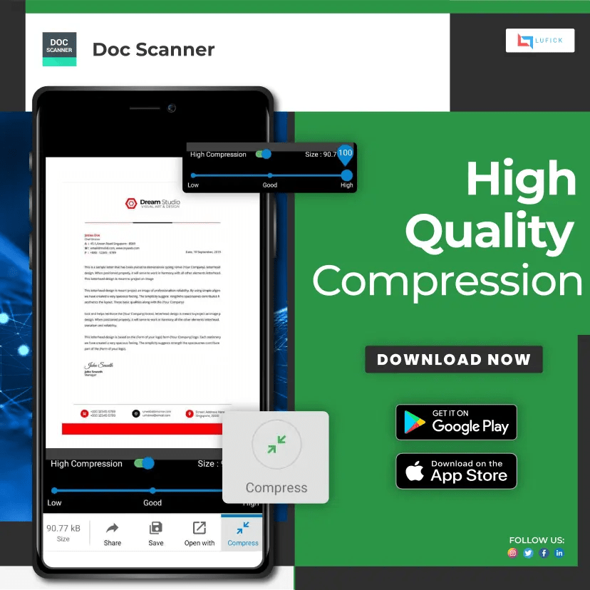 Enhance Efficiency with our Document Scanner App’s Compression Feature