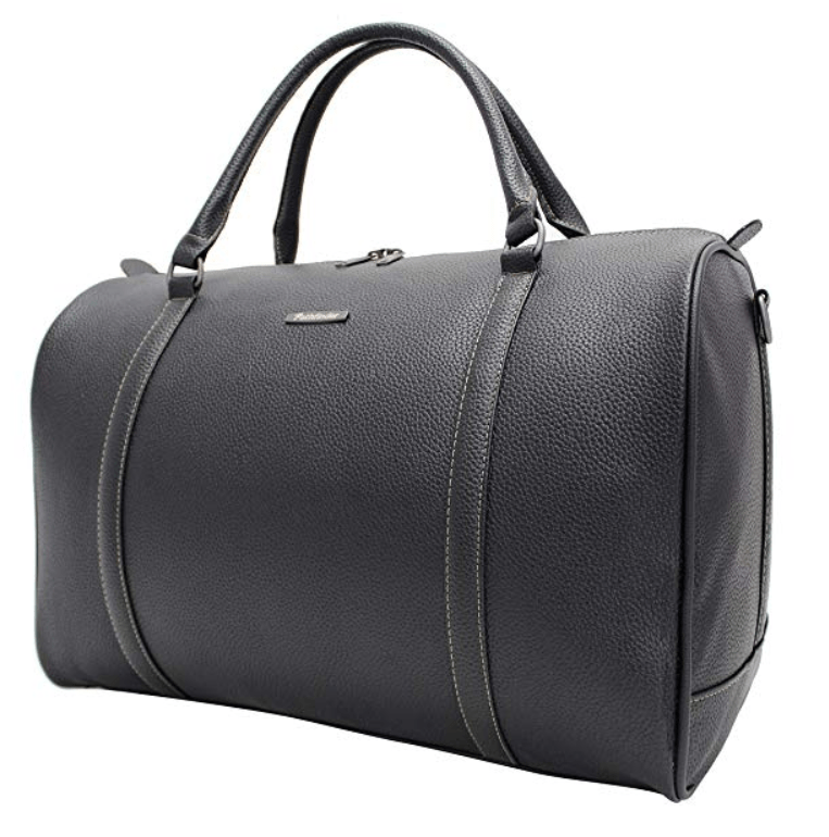 Cenzo Duffle Vecchio Brown Italian Leather Weekender Travel Bag vs KPL