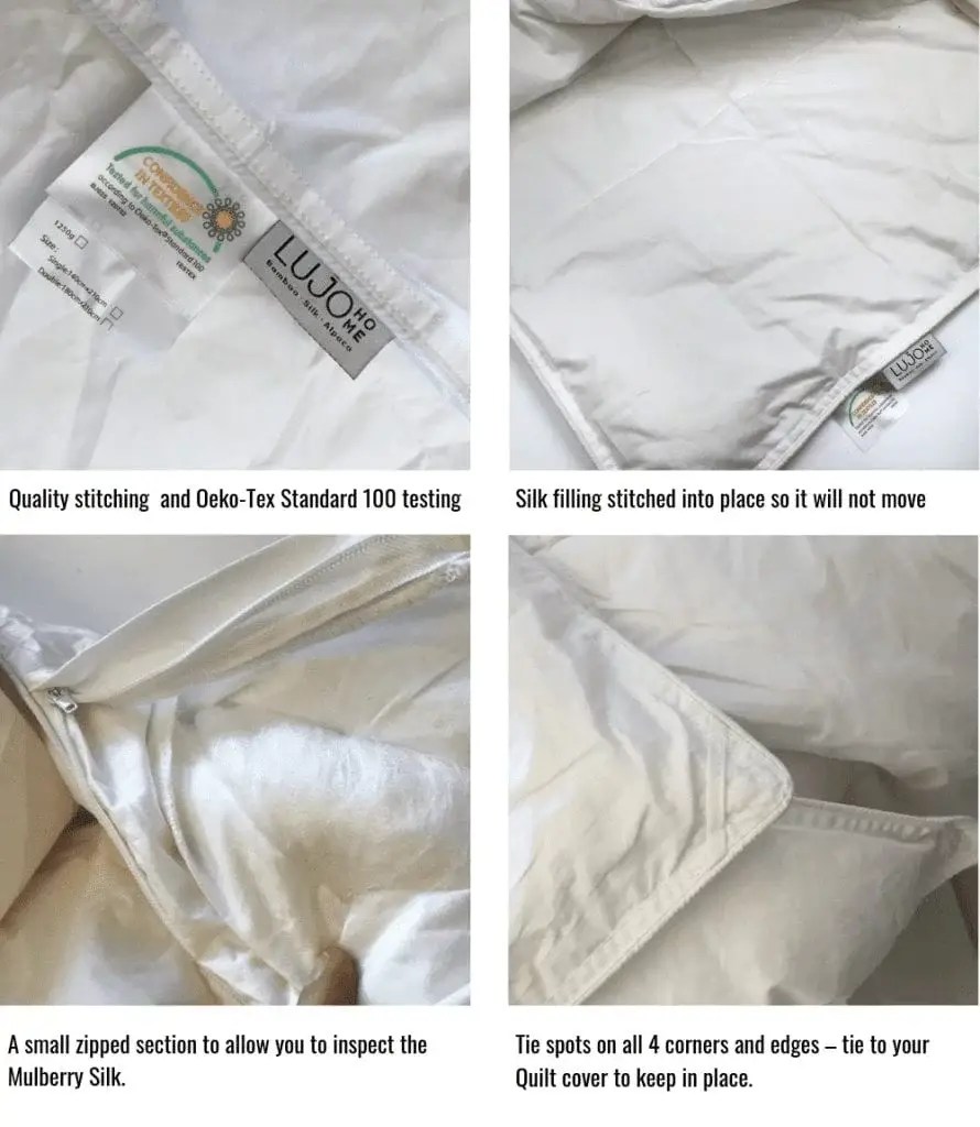 Silk Quilt Australia, Silk Duvet Lujo Home SA Owned Est 2017