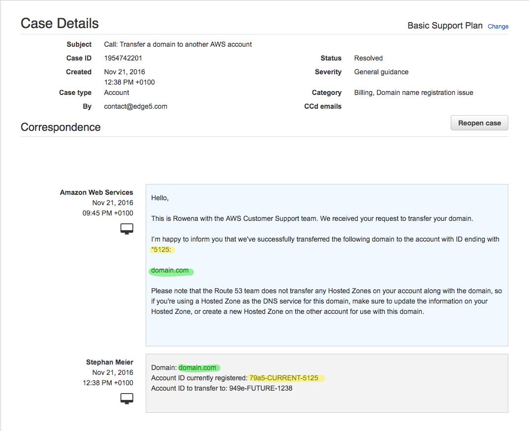 Transfer Hosted Zone between AWS accounts