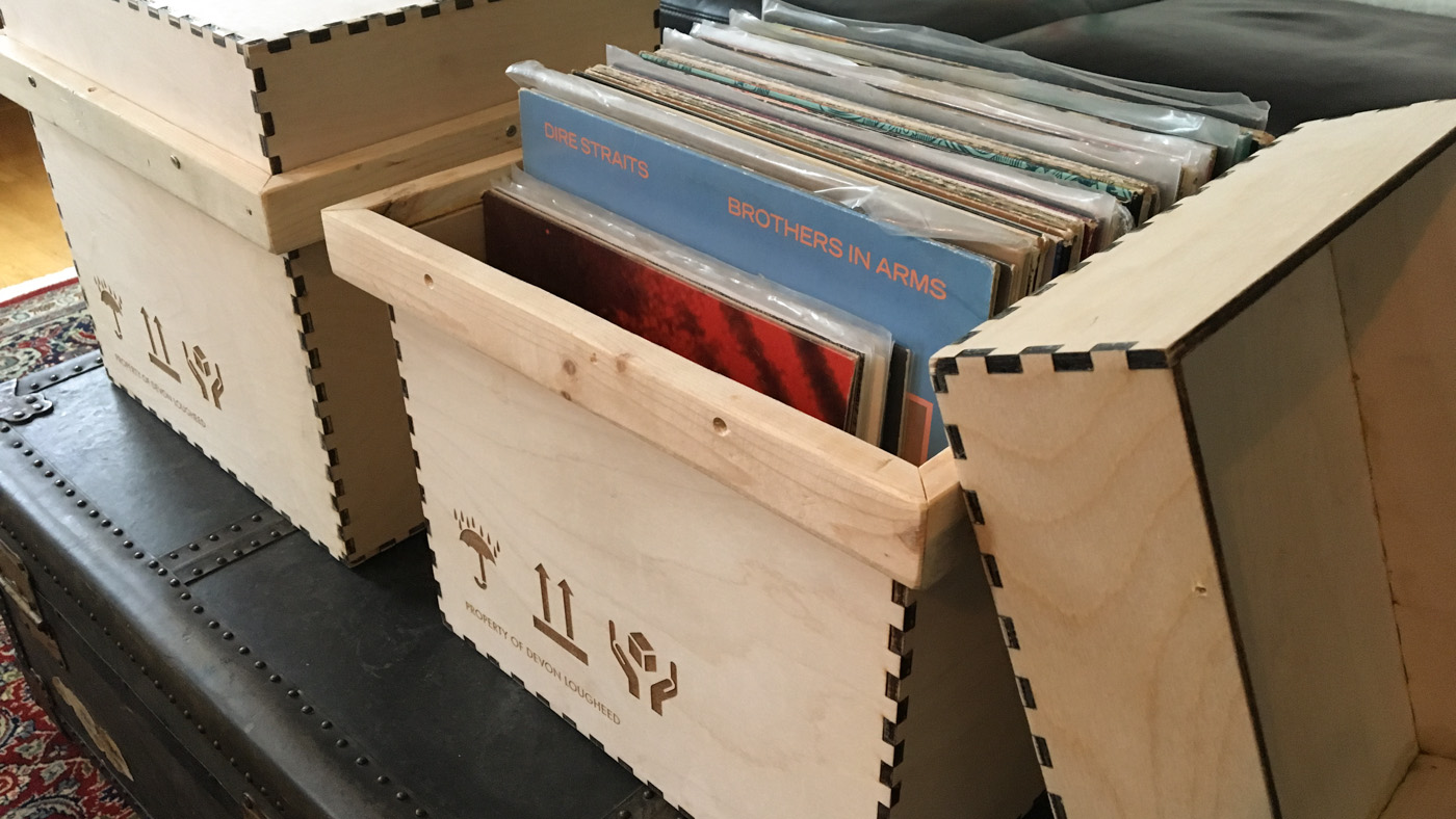 Record crates Luke Cyca Dot Calm