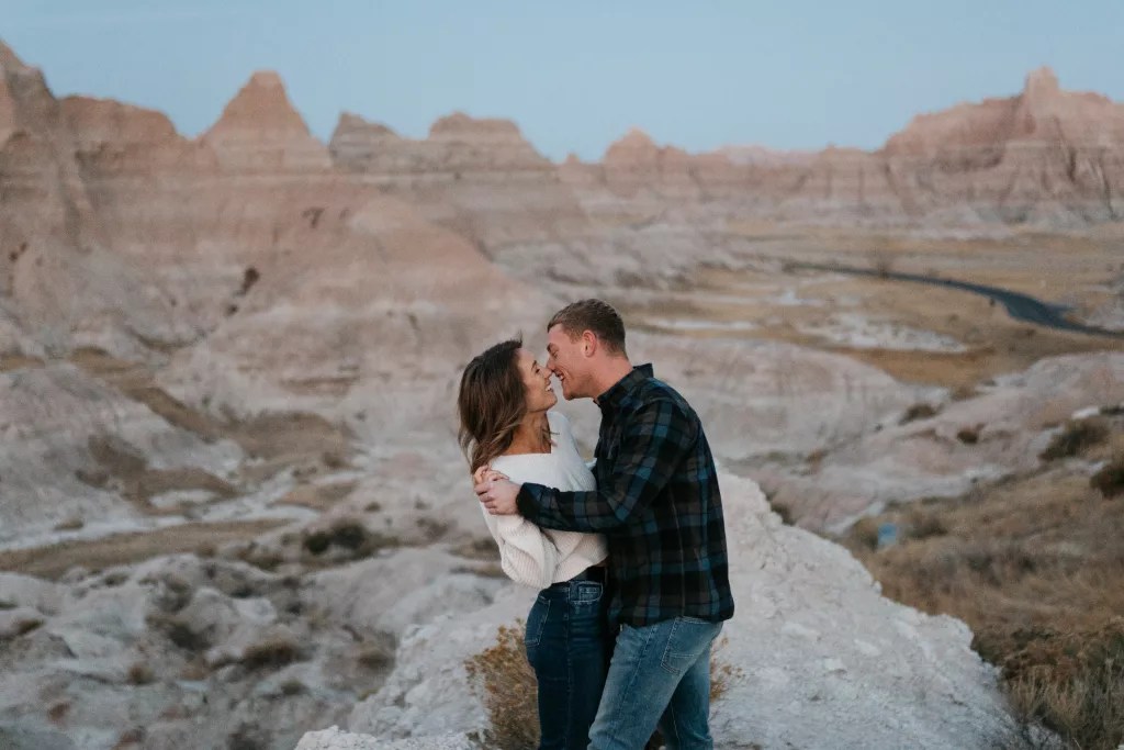 badlands national park engagement session