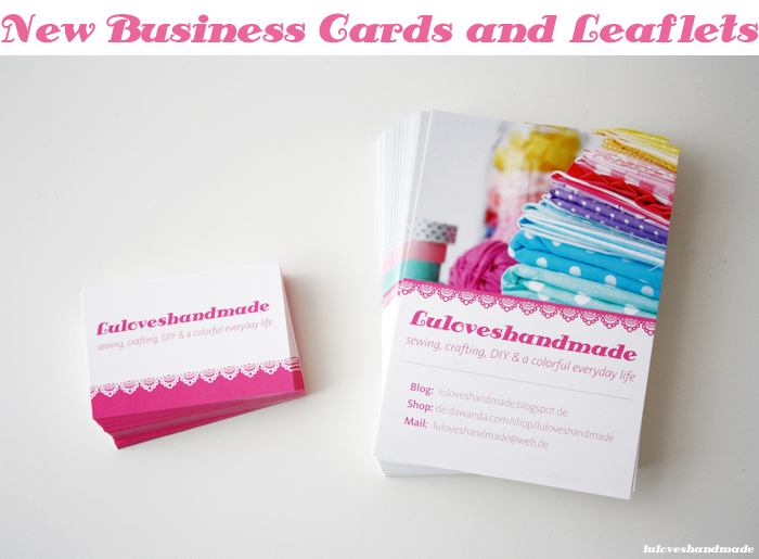 New business cards and leaflets. Luloveshandmade