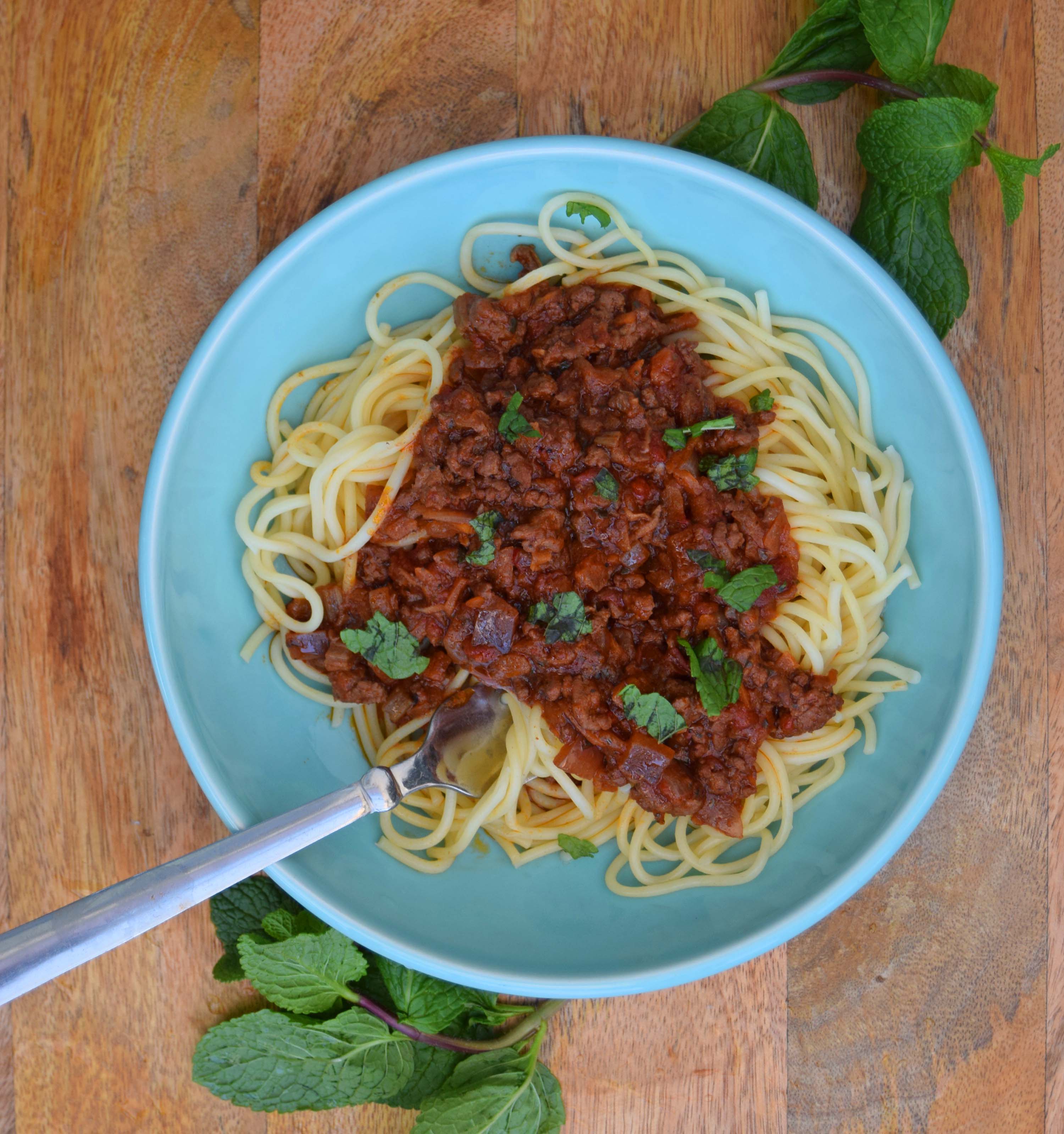 Minty Lamb Bolognese