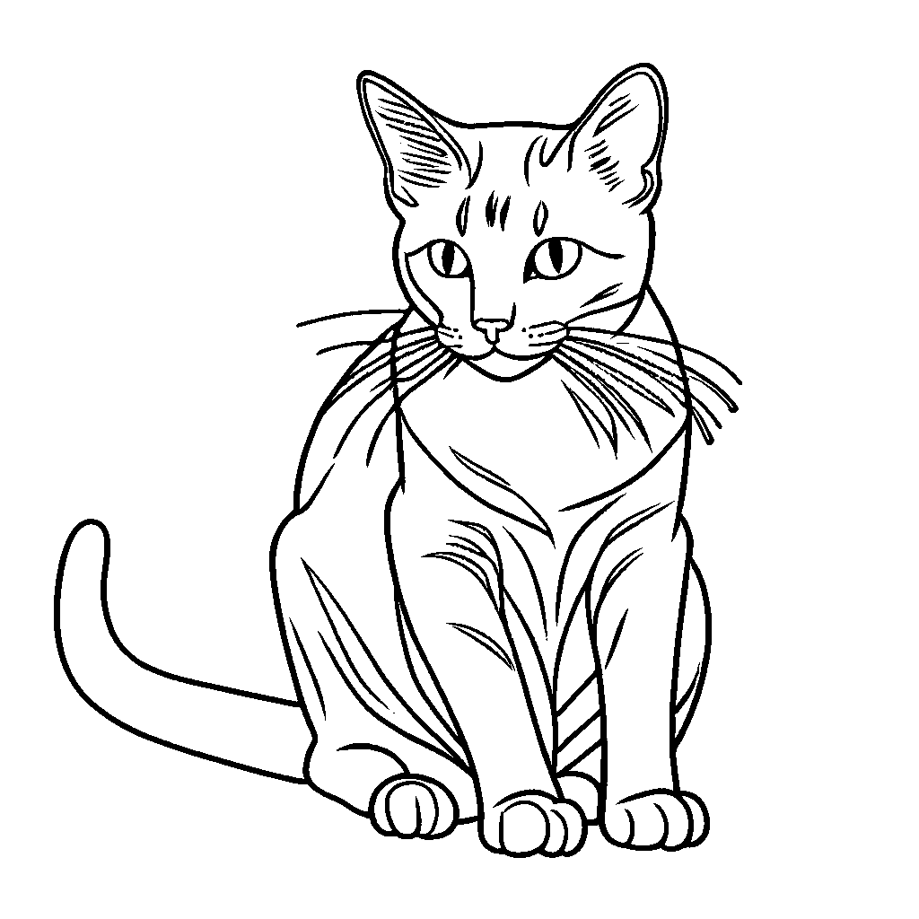 Real Cat Coloring Pages Download Free Printable