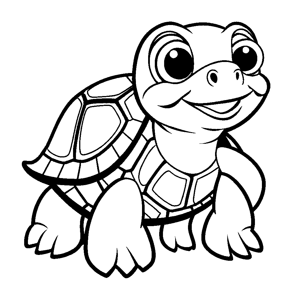 Realistic patterned turtle coloring page Lulu Pages