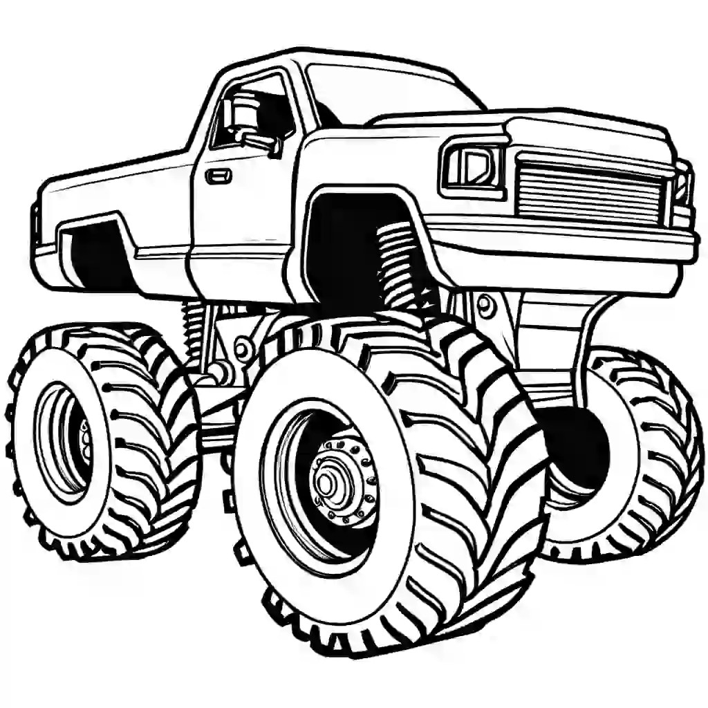 Big monster truck coloring page Lulu Pages