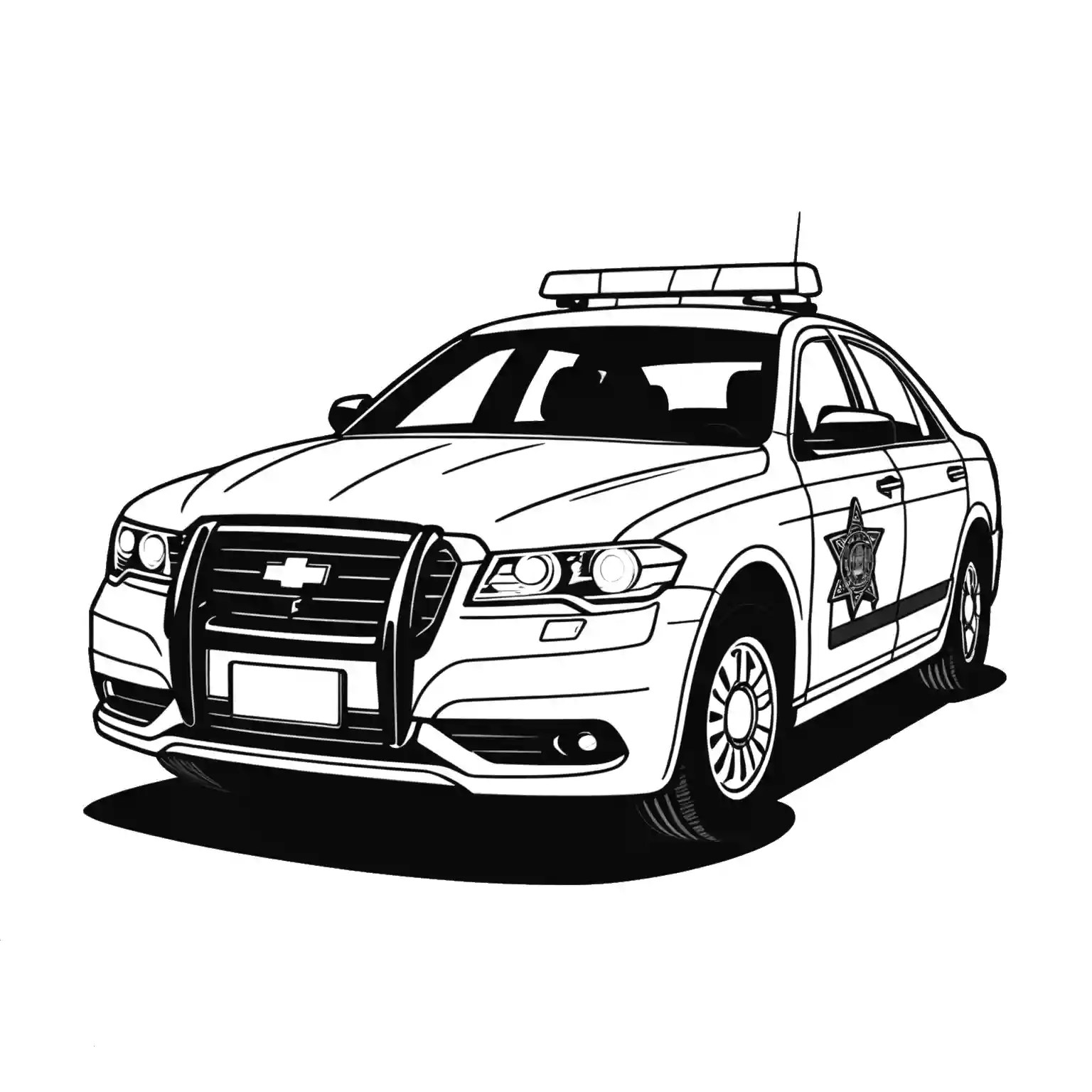 Police car coloring page Lulu Pages