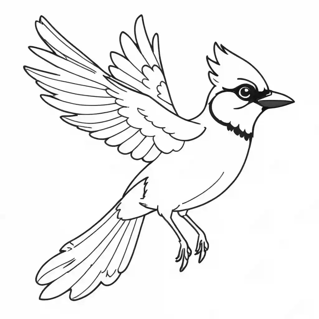 Blue jay in flight coloring page Lulu Pages