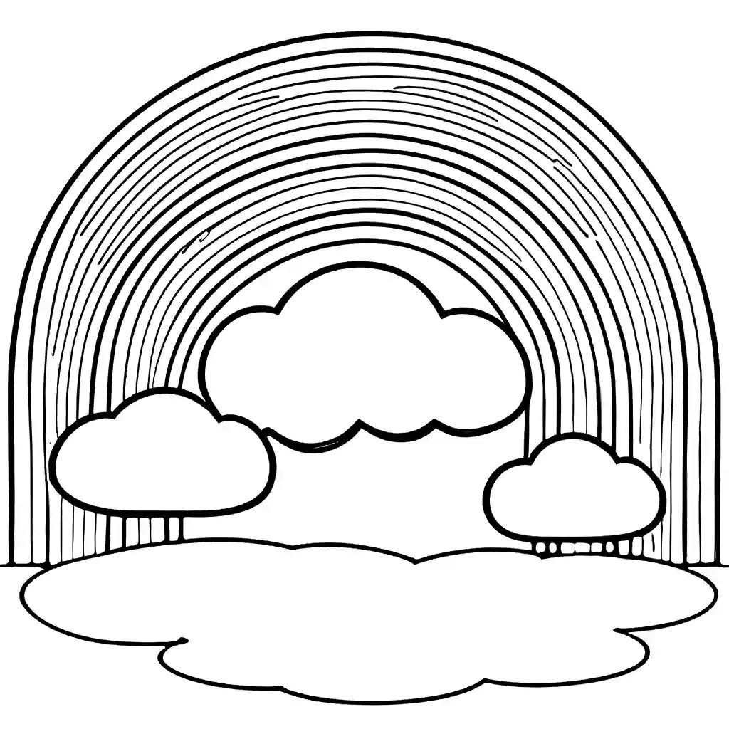 Big rainbow coloring page Lulu Pages