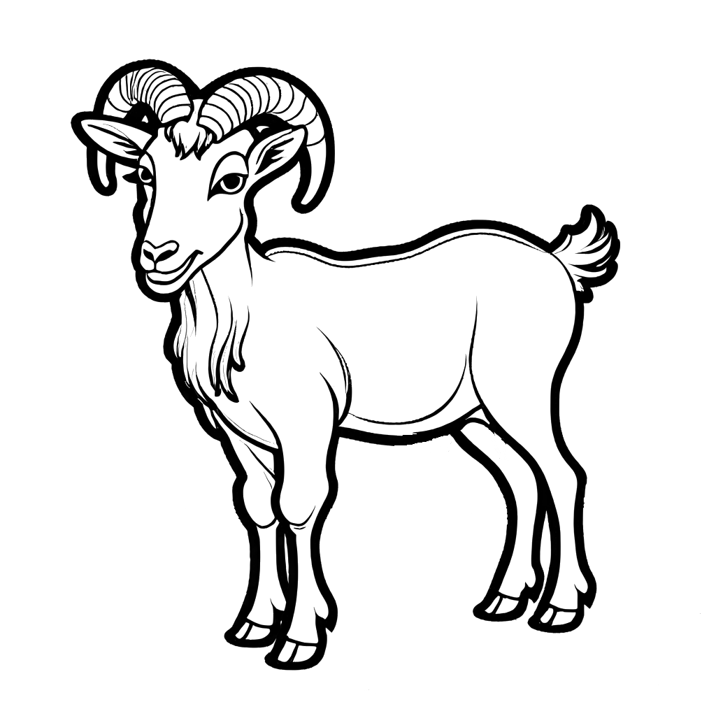 Goat coloring page Lulu Pages