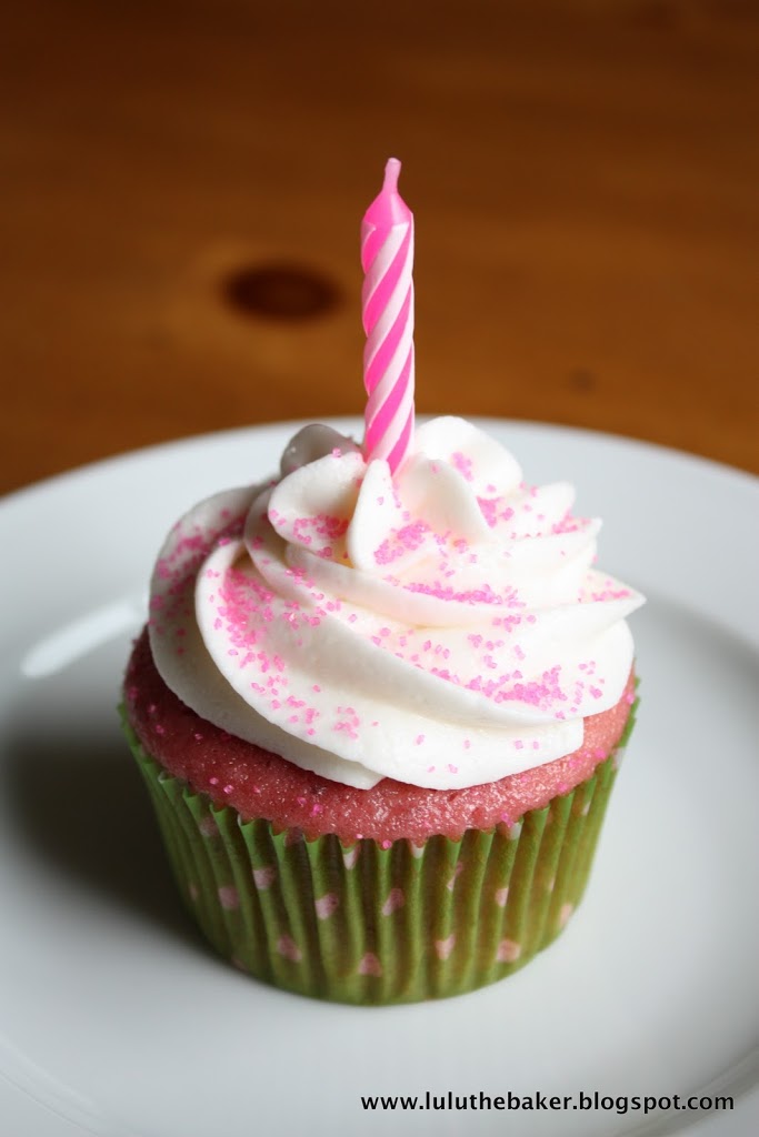 Pink Birthday Cupcake
