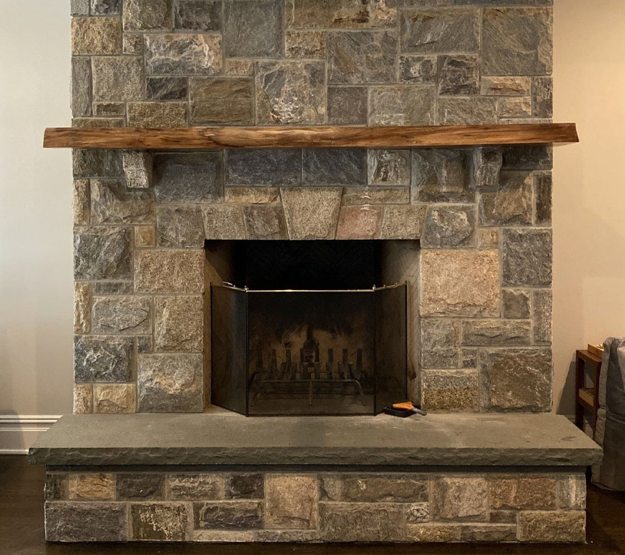 Fireplace Mantels Lumber staging