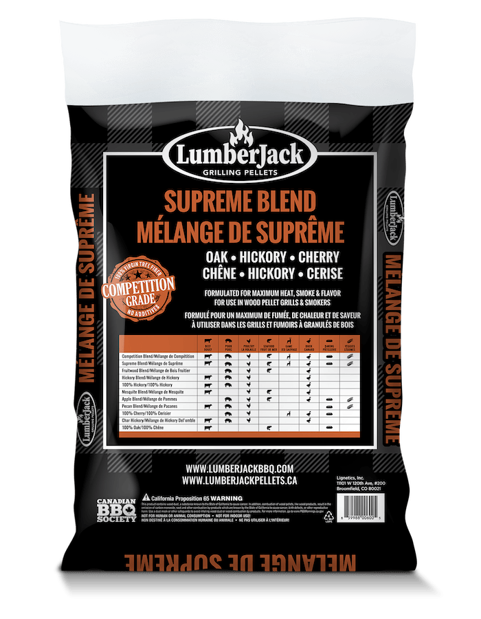 Lumber Jack Supreme Blend BBQ Pellets Lumberjack Distributor Canada