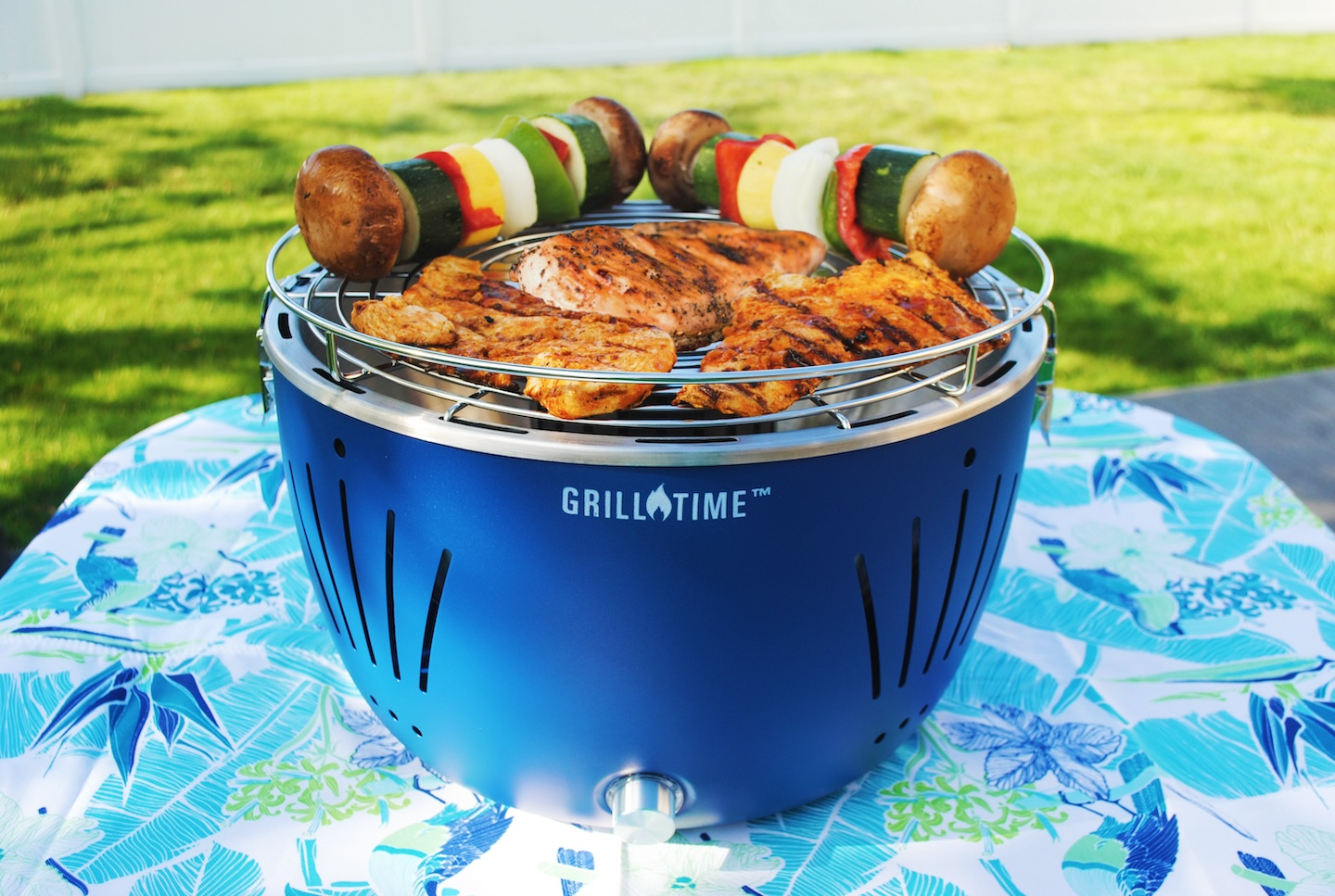 GrillTime Tailgater Portable Kamado Charcoal BBQ Grill Lumberjack