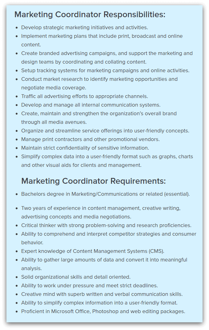 The 10 Best Marketing Coordinator Jobs Lumen5 Learning Center