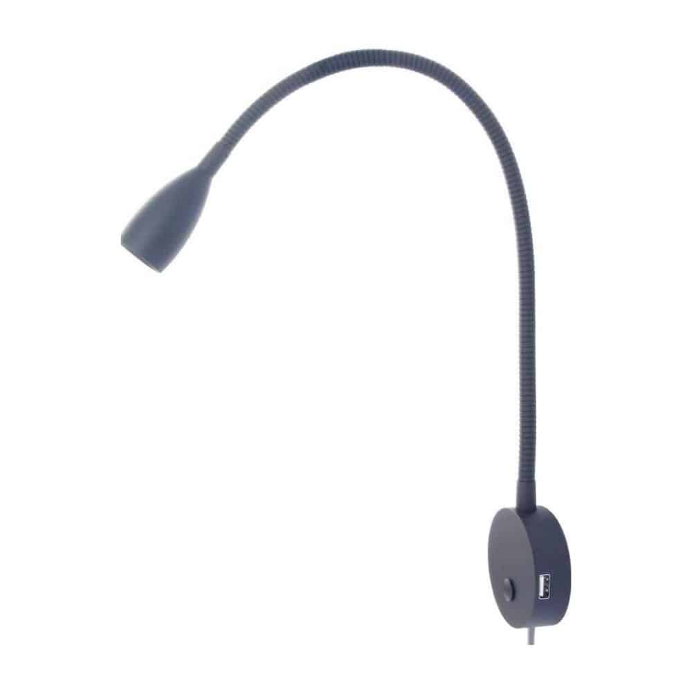 Dimmable Headboard/Wall Mount Reading Light with USB