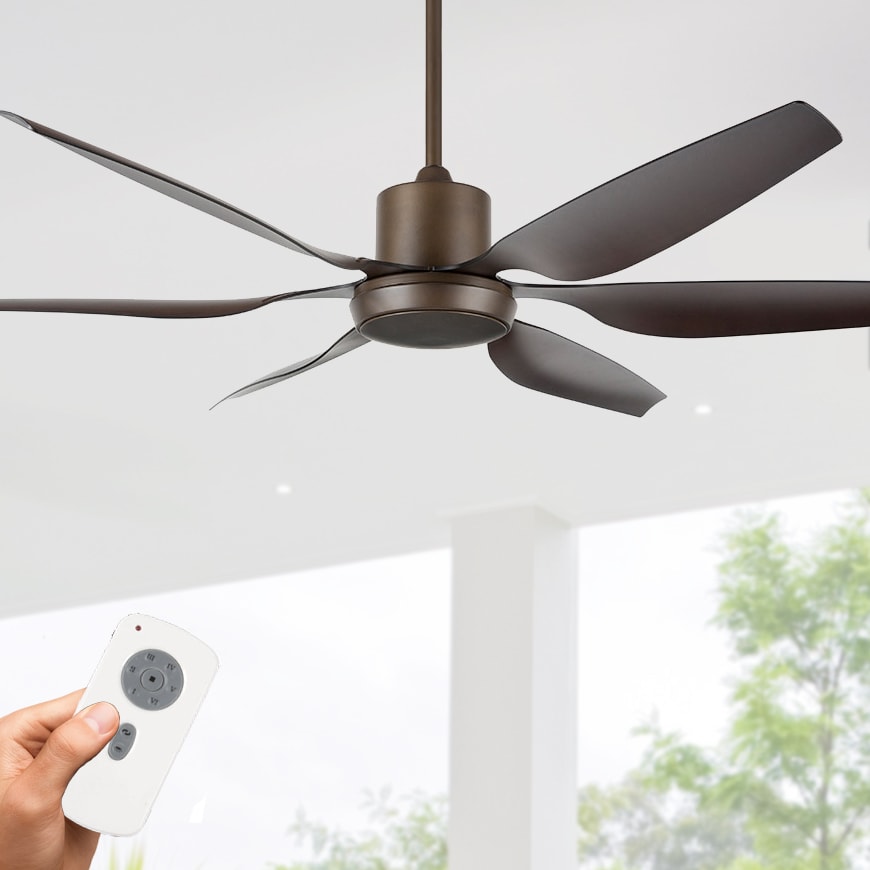 Aviator Ceiling Fan DC Motor 66″ with Remote (Old Rubbed Bronze