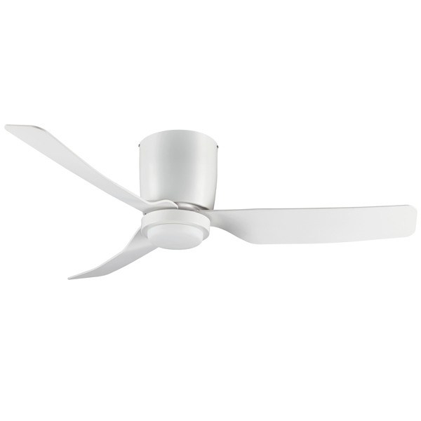 Hugger Low Profile Ceiling Fan With Led Light 48 White