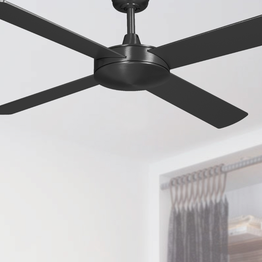 Black Intercept 2 Ceiling Fan 52″ Hunter Pacific Lumera Living