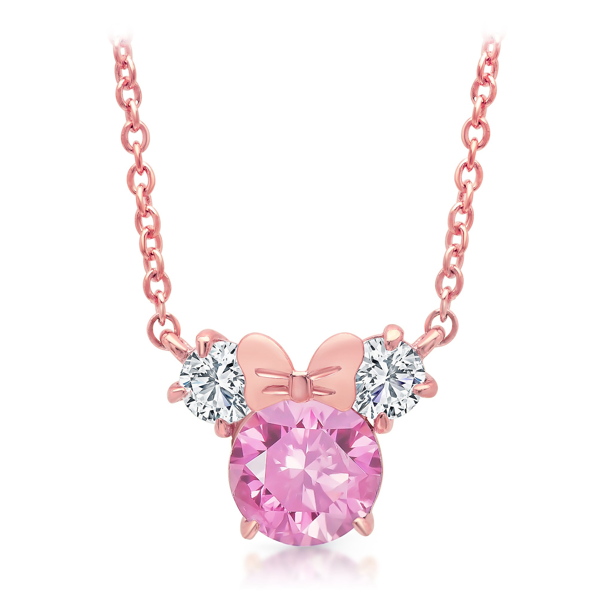 Minnie Mouse Necklace for Kids by CRISLU Pink is available online