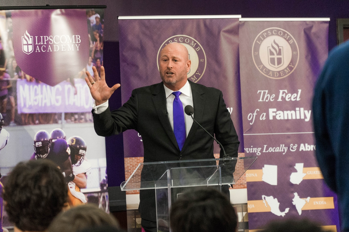 Academy football coach Trent Dilfer press conference gallery