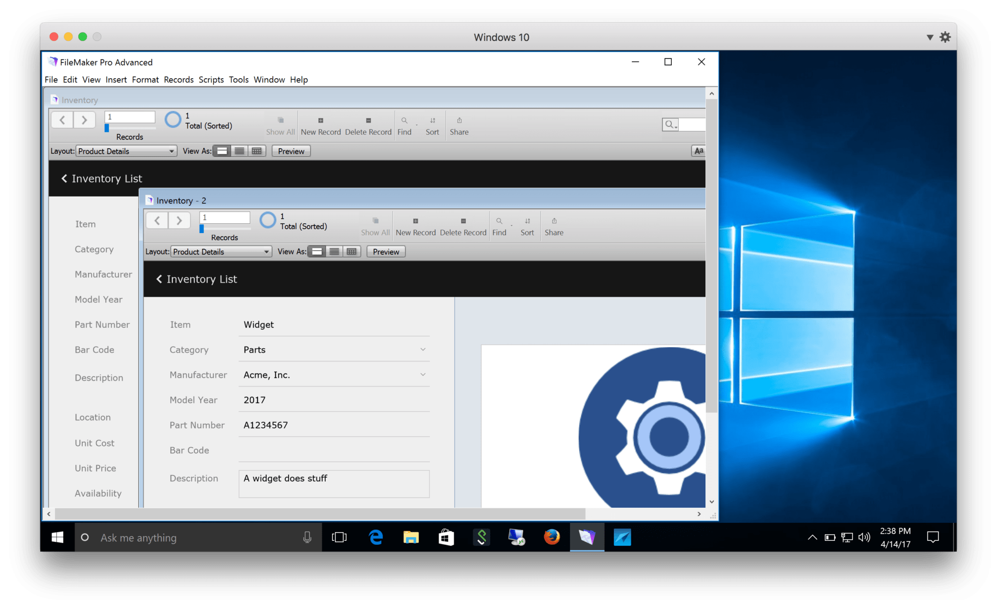 FileMaker 16 Makes the Windows User Experience Better with SDI Windows