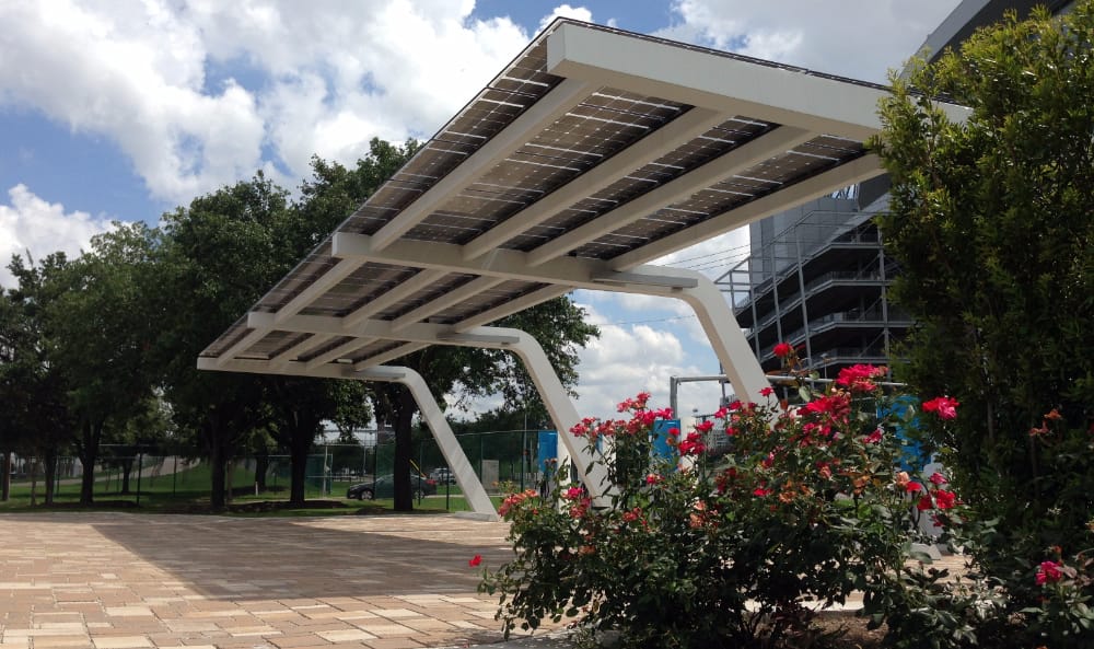 NRG Stadium EV Charger Architectural Solar Project Lumos Solar