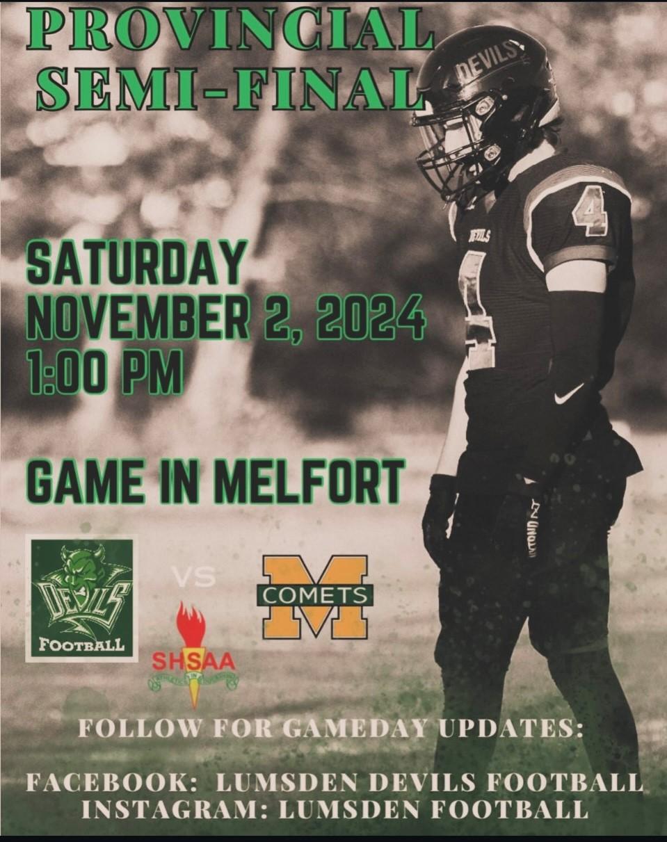 Provincial Football SemiFinal Lumsden High School