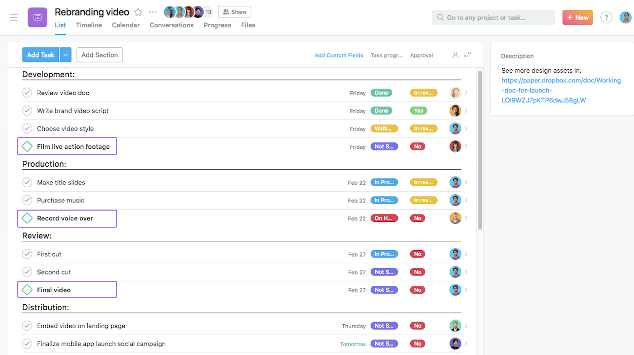 How to Get Started With Asana Milestones Product guide • Asana
