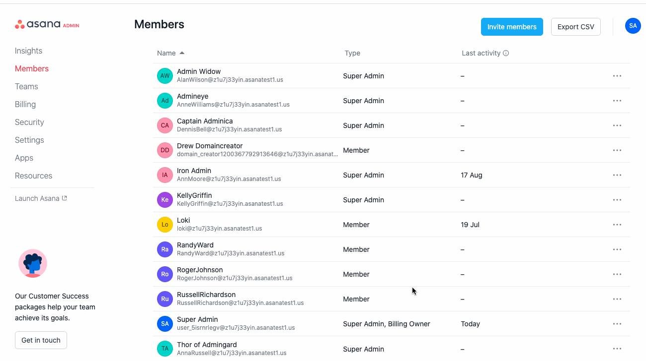 Asana 관리자 역할과 최고 관리자 역할 Asana Help Center