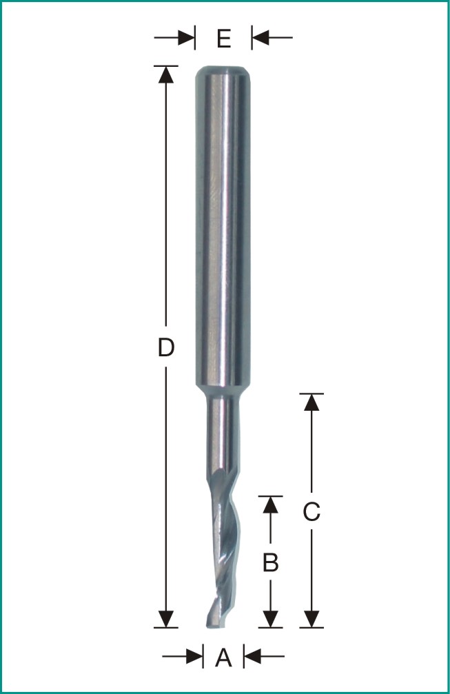 Luna Machinery 08010 8067 7mm Reduced Shank Router Cutter