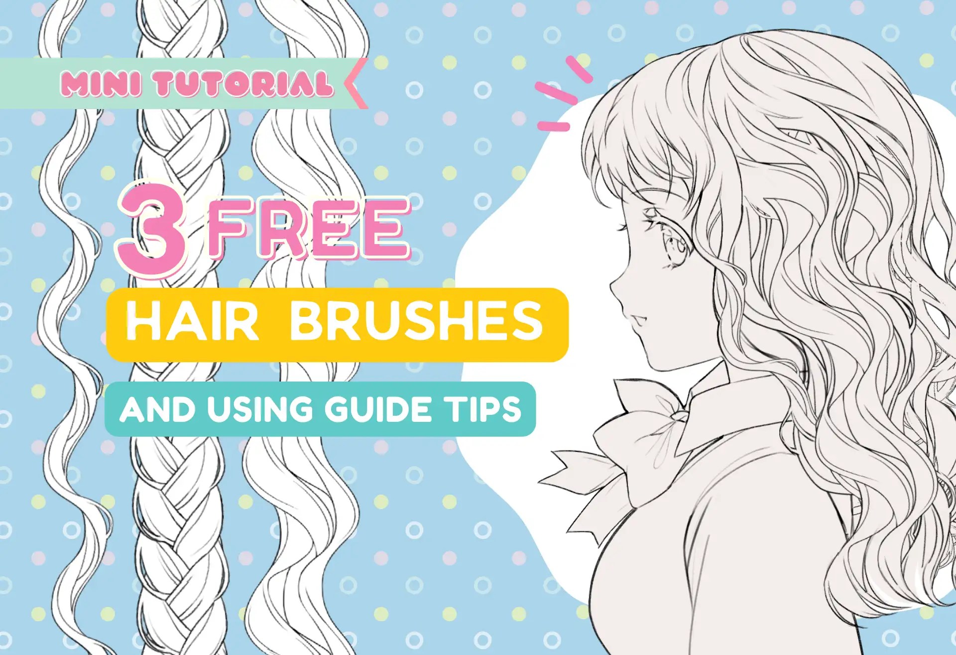 3 Free CLIP STUDIO PAINT Hair Brushes LUNAR ★ MIMI