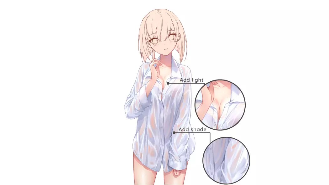 4 Steps Painting Wet Shirt LUNAR ★ MIMI