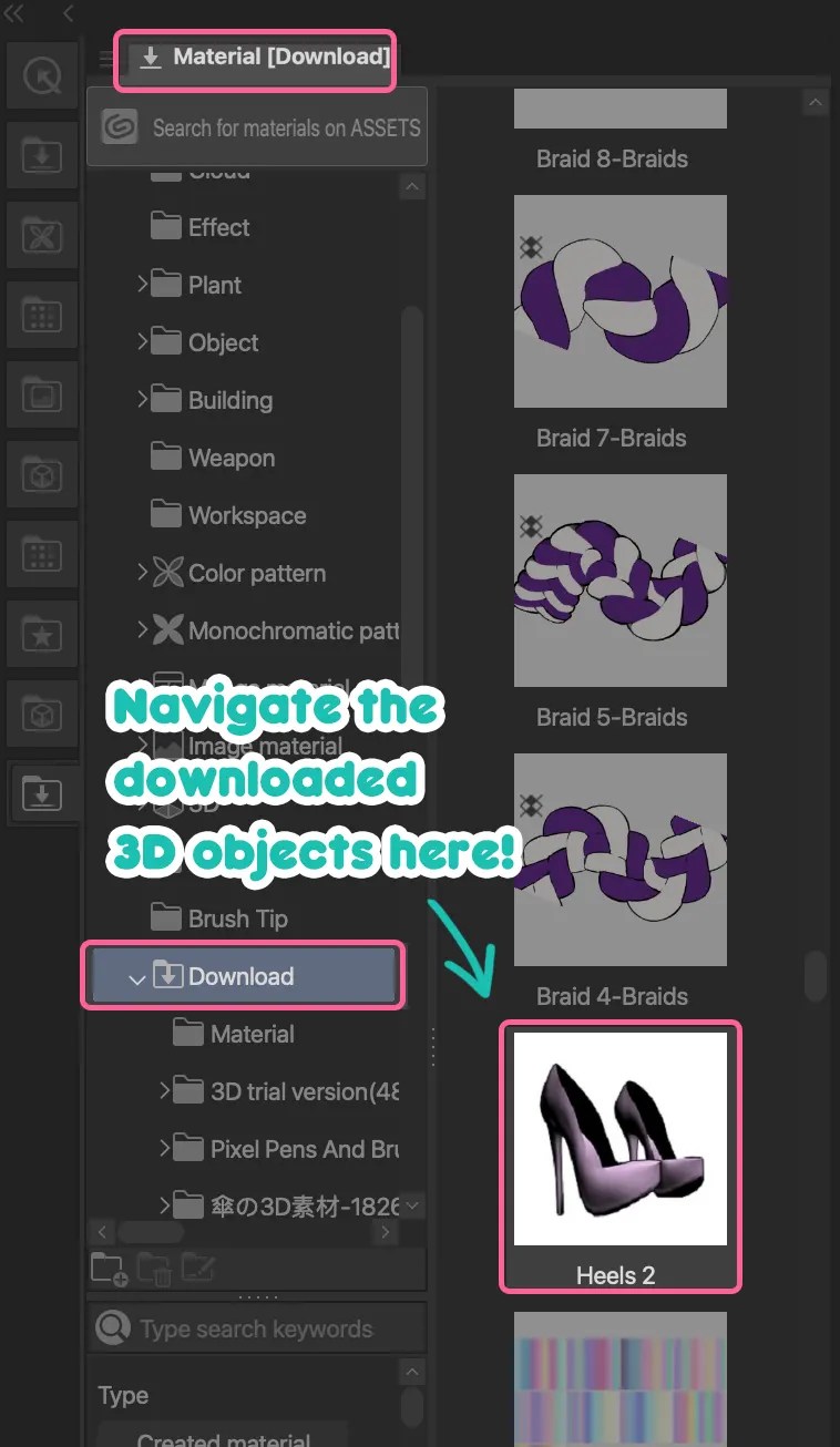 40 Free Accessories 3D Materials in Clip Studio Asset Store