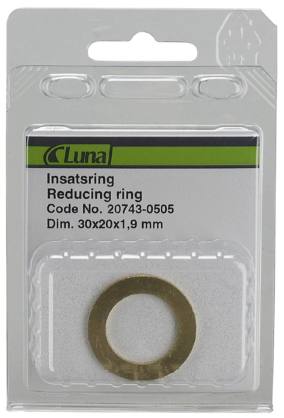INSERT RING 30X20X1,9MM Luna tools
