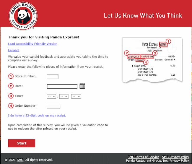 How To Take PandaExpress/Feedback Survey