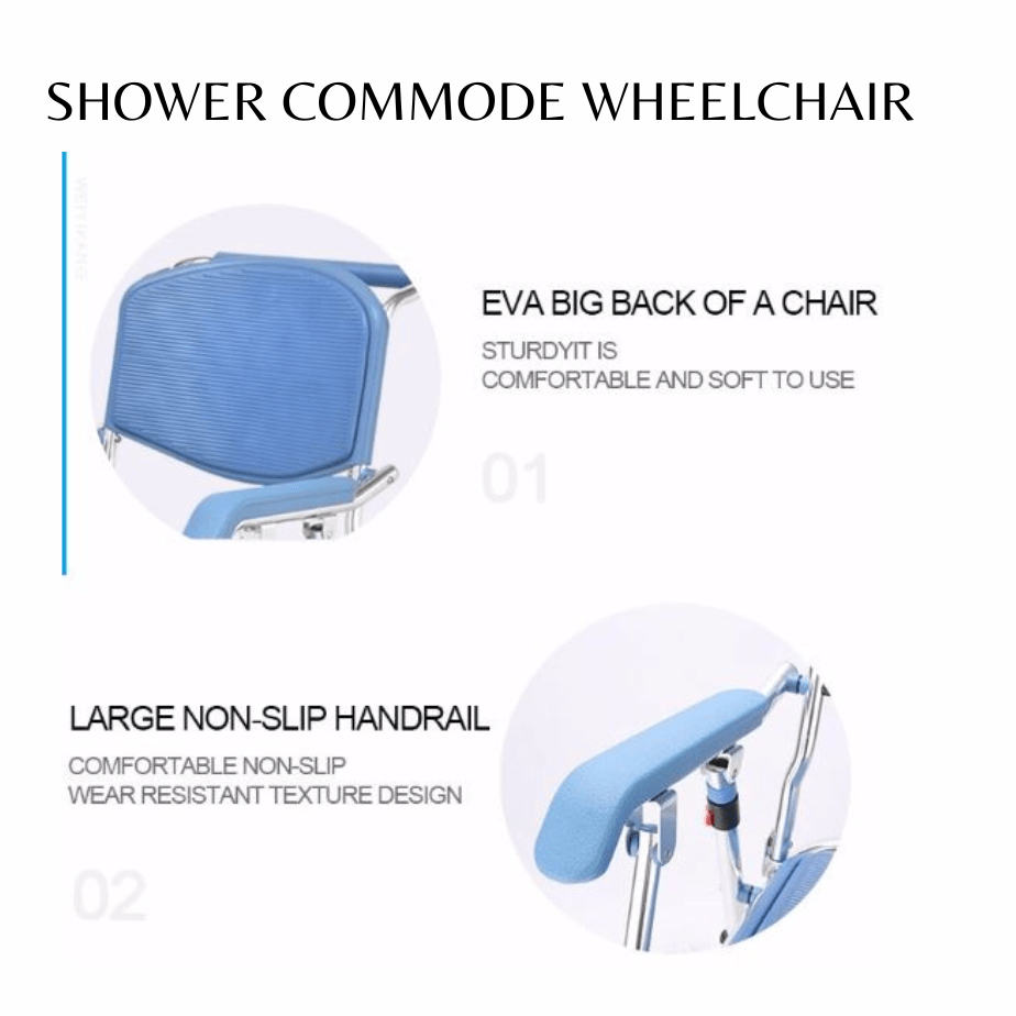 SHOWER COMMODE WHEELCHAIR Foldablemodel FSWC Best price NO1 Lunext